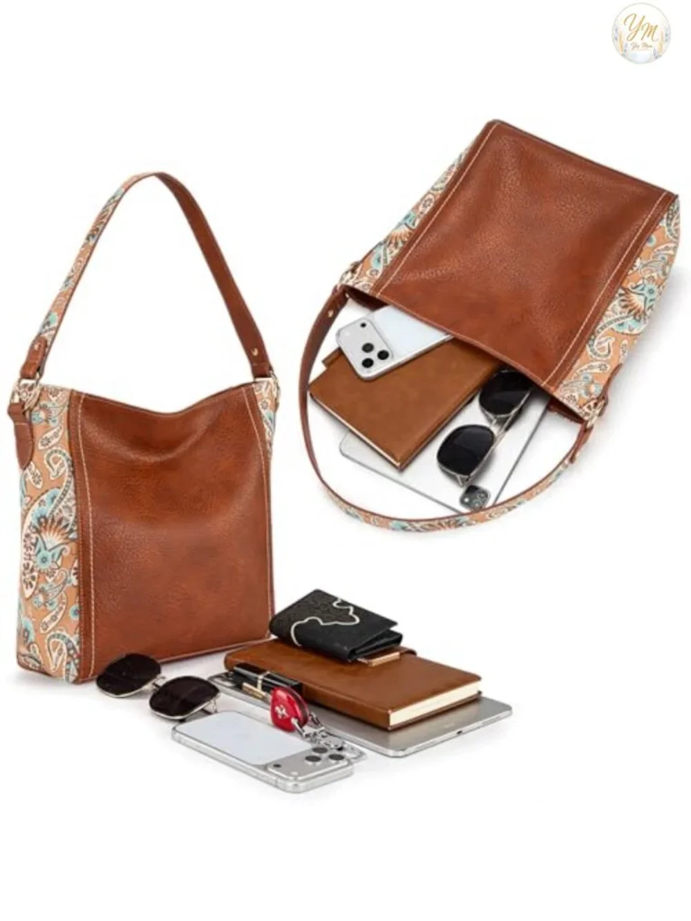 Vegan Leather Hobo Shoulder Bag Women Soft Purse Handbag Medium Zipper